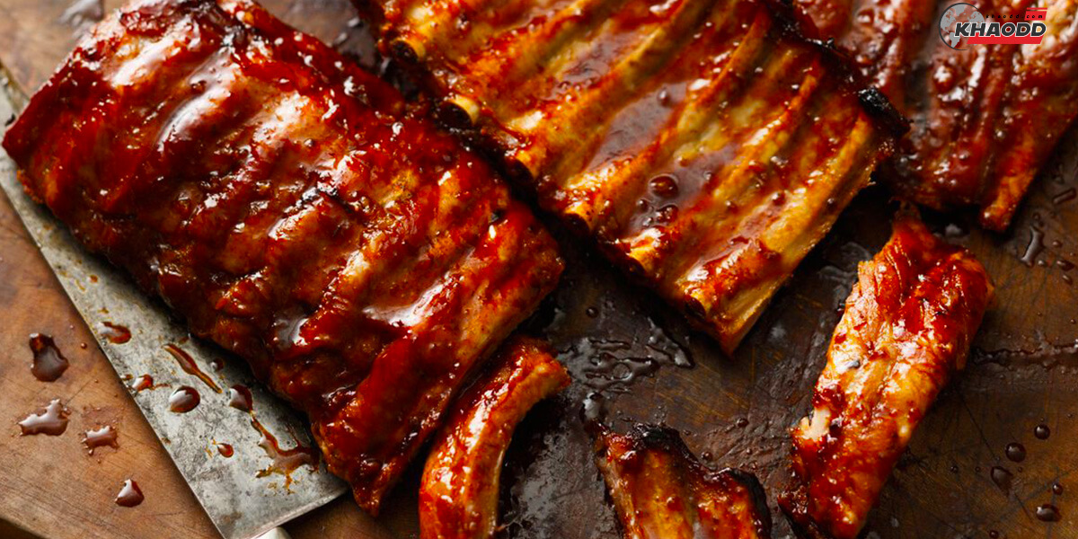 10 เมนูสเต็กมื้อเที่ยง-BBQ PORK RIPS