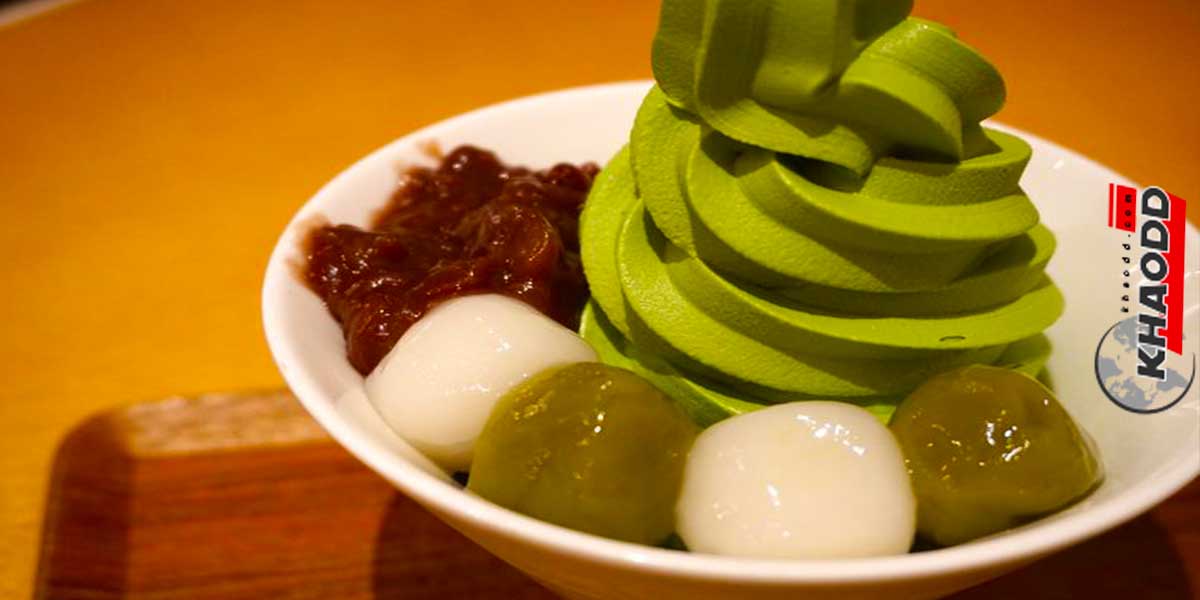 ไอศกรีมชาเขียวโมจิถั่ว-แดงเมนูขนมหวานญี่ปุ่น