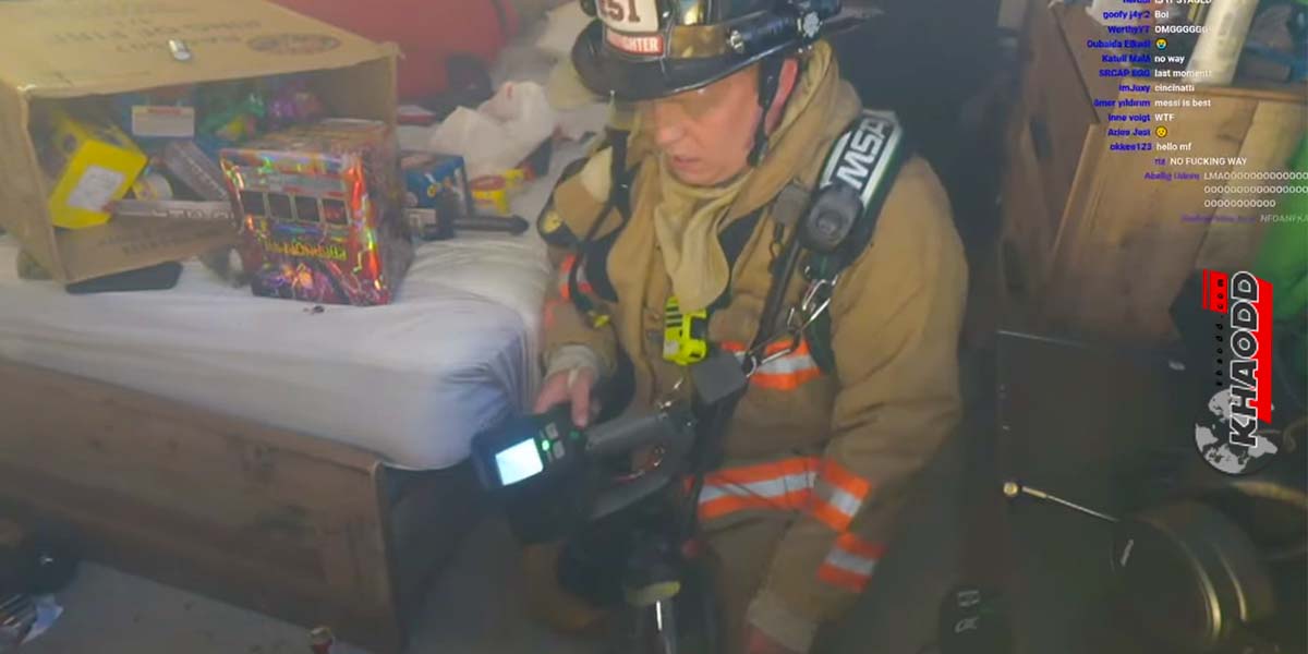 สตรีมเมอร์จุดพลุในห้อง-จนพนักงานดับเพลิงต้องมาตรวจสอบที่บ้าน