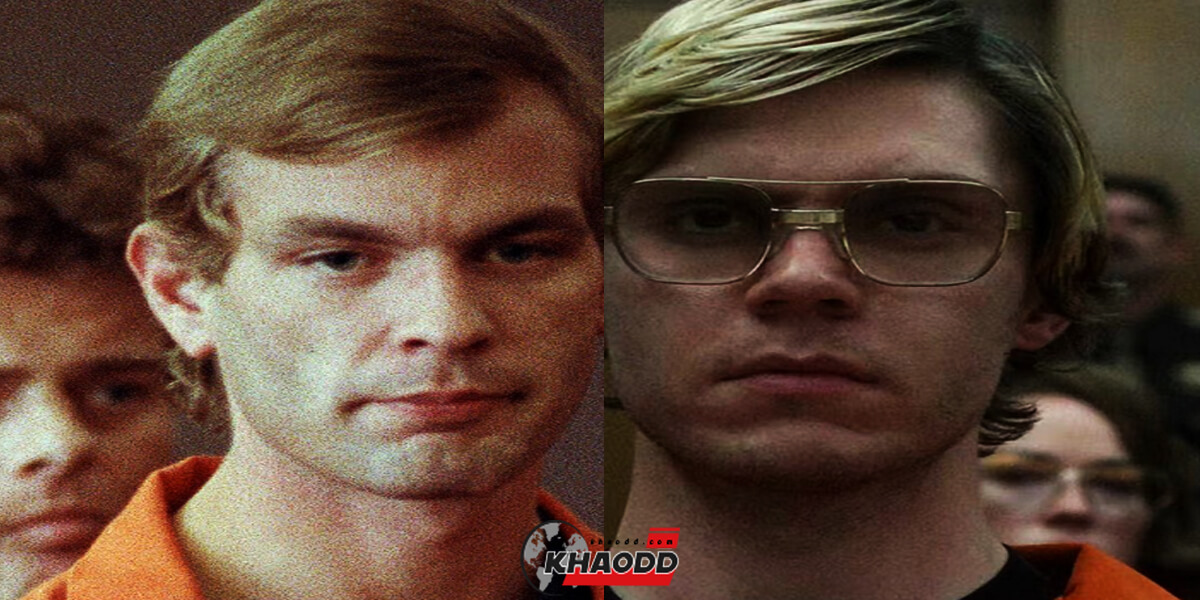 Dahmer Monster-The Jeffrey Dahmer Story ซ้าย-ตัวจริง ขวา-นักแสดงในซีรีส์