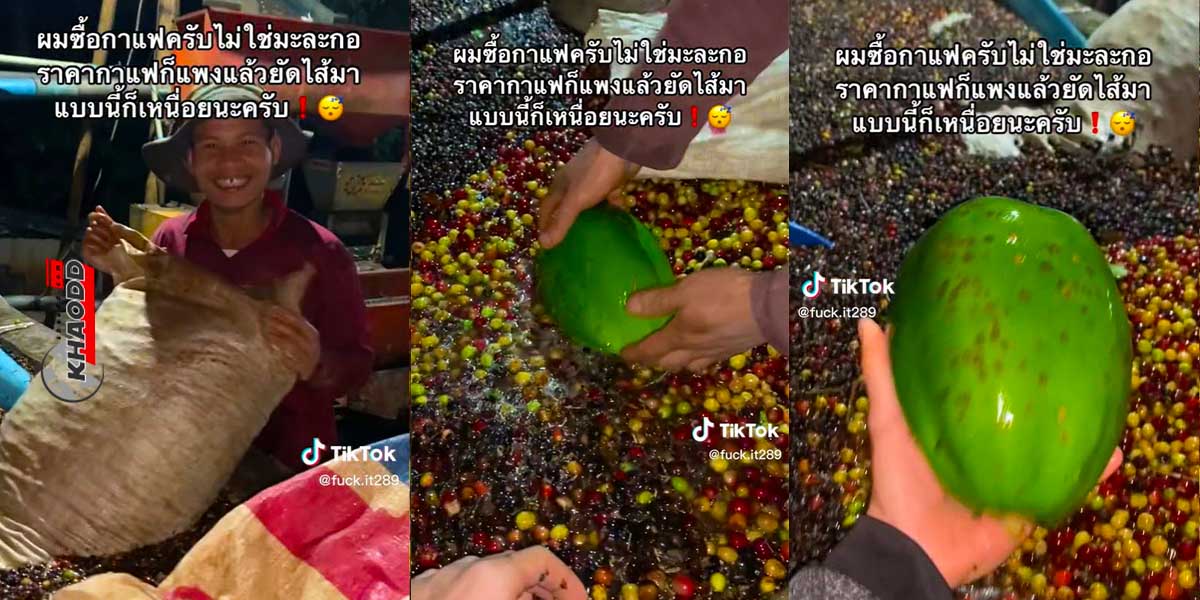 หนุ่มรีวิวเมล็ดกาแฟ ที่ซื้อมาถูกพ่อค้าหัวหมอ “ยัดไส้” แบบนี้มา