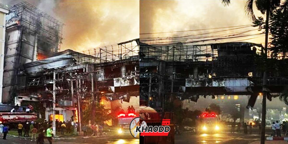 รถและเจ้าหน้าที่ฝั่งไทยไปช่วยระงับเหตุไฟไหม้คาสิโนปอยเปต