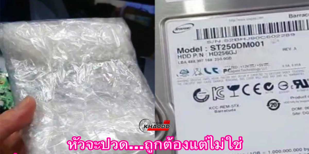 ลูกค้าสั่งฮาร์ดดิสก์-หัวจะปวด เปิดมาได้ 250 GB จำนวน 2 ลูก