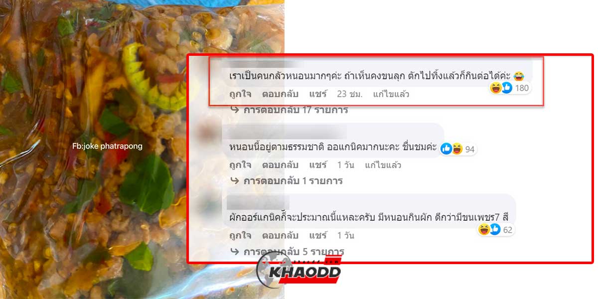 หนุ่มสั่งกะเพราหมูสับ-จะกินหรือจะโยนทิ้ง