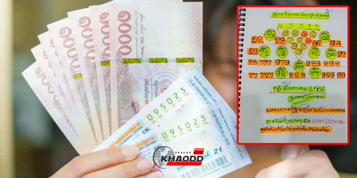 หวยเนตรพารวย ประจำงวดวันพุธที่ 16 สิงหาคม 2566