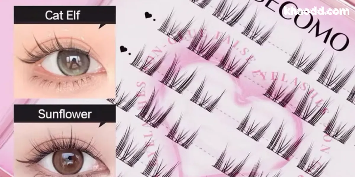 ขนตาปลอมมีกาวในตัว vs ขนตาปลอมแบบใช้กาว
